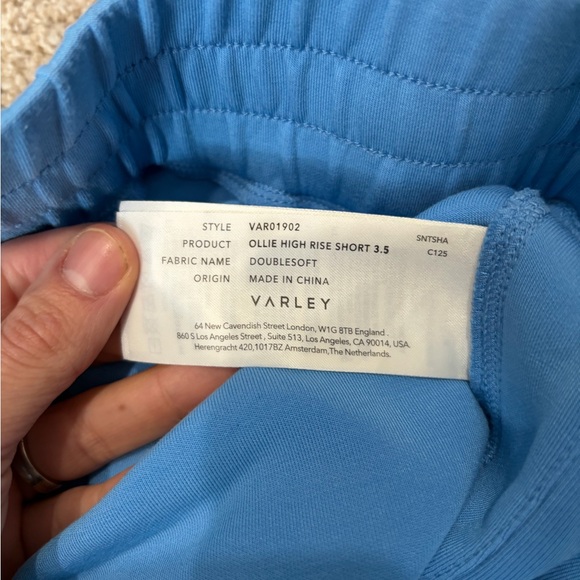Varley Vibrant Blue Athletic Shorts - Picture 6 of 6